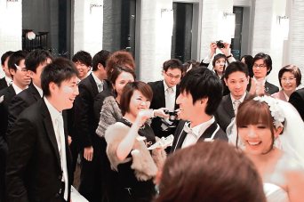 結婚披露宴でphotoshowerを使用:photo